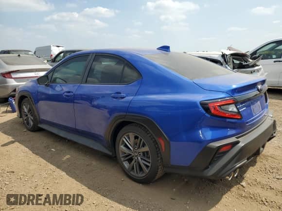 2023 Subaru WRX with VIN JF1VBAA62P9814493, listed as a Copart auction lot 65750005 with 10,004 mi miles and Salvage title. Bid and sale history available at DreamBid. Image 2.