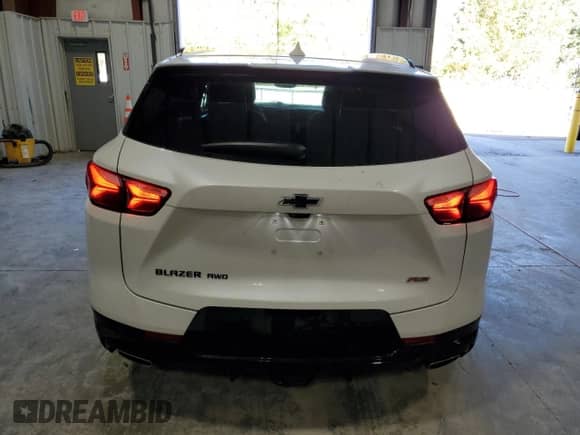 2021 Chevrolet Blazer RS with VIN 3GNKBKRS9MS525986, listed as a Copart auction lot 85845775 with 46,424 mi miles and Salvage title. Bid and sale history available at DreamBid. Image 6.