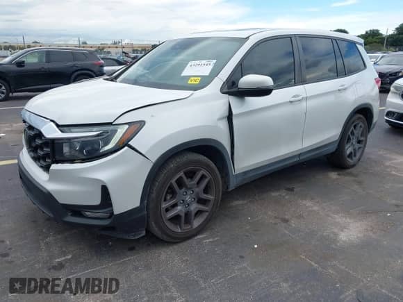 2022 Honda Passport EX-L с VIN 5FNYF7H53NB005258, выставлен на аукционе IAAI как лот 43291545 с пробегом 82 070 миль миль и . История ставок и продаж доступна на DreamBid. Изображение 2.
