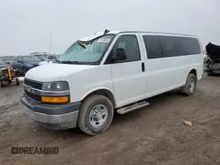 2017 Chevrolet Express Passenger LT с VIN 1GAZGPFF7H1225215, выставлен на аукционе Copart как лот 47135935 с пробегом 161 084 миль миль и Списание • Salvage title. История ставок и продаж доступна на DreamBid. Изображение 1.