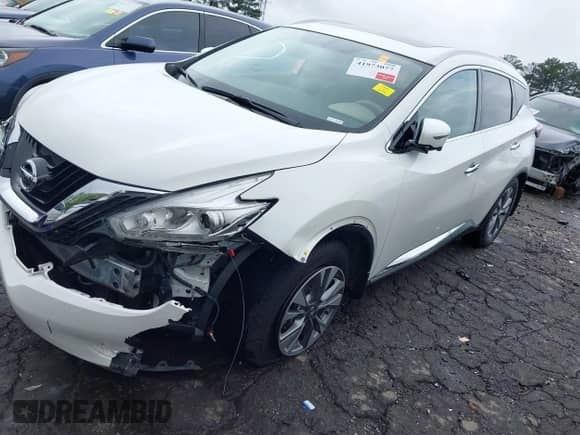 2016 Nissan Murano Platinum z VIN 5N1AZ2MG5GN126361, wystawiony jako IAAI lot #41973077 z przebiegiem 124 624 mil mil oraz . Historia ofert i sprzedaży dostępna na DreamBid. Obrazek 2.