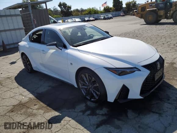 2024 Lexus IS 350 F Sport with VIN JTHGZ1B20R5081265, listed as a Copart auction lot 81801635 with 3,511 mi miles and Salvage title. Bid and sale history available at DreamBid. Image 4.