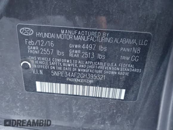 2016 Hyundai Sonata Sport с VIN 5NPE34AF2GH395321, выставлен на аукционе IAAI как лот 42956317 с пробегом 121 071 миль миль и . История ставок и продаж доступна на DreamBid. Изображение 9.