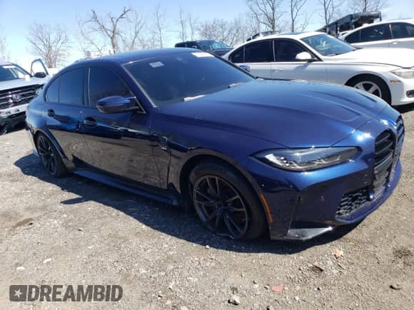 2022 BMW M3 с VIN WBS53AY08NFM32792, выставлен на аукционе Copart как лот 51468675 с пробегом 26 040 миль миль и Списание • Salvage title. История ставок и продаж доступна на DreamBid. Изображение 4.