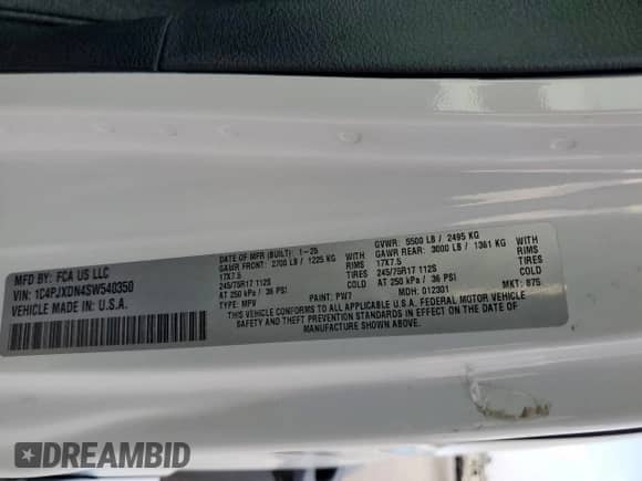 2025 Jeep Wrangler Sport S с VIN 1C4PJXDN4SW540350, выставлен на аукционе Copart как лот 81262915 с пробегом 1 309 миль миль и Списание • Salvage title. История ставок и продаж доступна на DreamBid. Изображение 13.