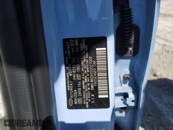 2025 Hyundai Elantra with VIN KMHLW4DK0SU027009, listed as a Copart auction lot 80578965 with 9,265 mi miles and Salvage title. Bid and sale history available at DreamBid. Image 12.