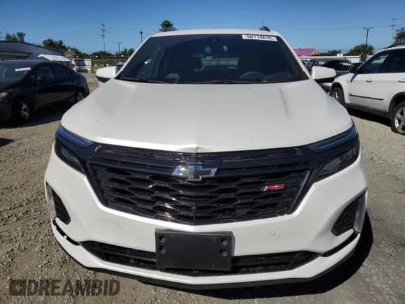 2024 Chevrolet Equinox RS with VIN 3GNAXMEG9RS213653, listed as a Copart auction lot 90118035 with 25,115 mi miles and Salvage title. Bid and sale history available at DreamBid. Image 5.