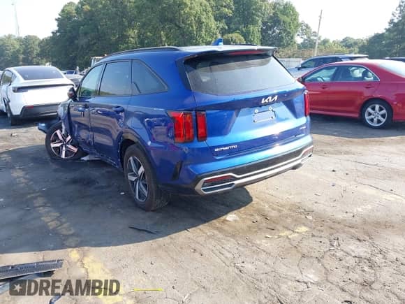 2023 Kia Sorento S with VIN 5XYRL4LCXPG247915, listed as a IAAI auction lot 43205776 with 37,358 mi miles and . Bid and sale history available at DreamBid. Image 3.