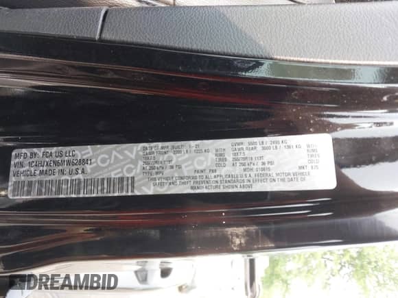 2021 Jeep Wrangler Unlimited Sahara High Altitude with VIN 1C4HJXEN6MW628841, listed as a IAAI auction lot 42915446 with 34,252 mi miles and . Bid and sale history available at DreamBid. Image 9.