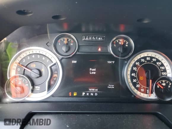 2017 Ram 1500 Sport with VIN 1C6RR7MT4HS759865, listed as a Copart auction lot 68926805 with 78,709 mi miles and Salvage title. Bid and sale history available at DreamBid. Image 9.