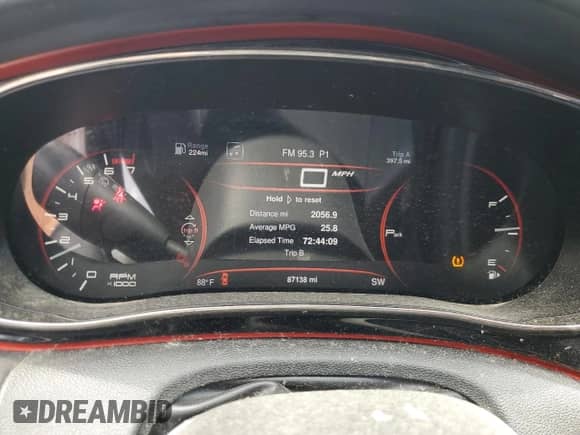 2015 Dodge Dart GT with VIN 1C3CDFEB4FD378276, listed as a Copart auction lot 59884285 with 87,138 mi miles and Salvage title. Bid and sale history available at DreamBid. Image 9.