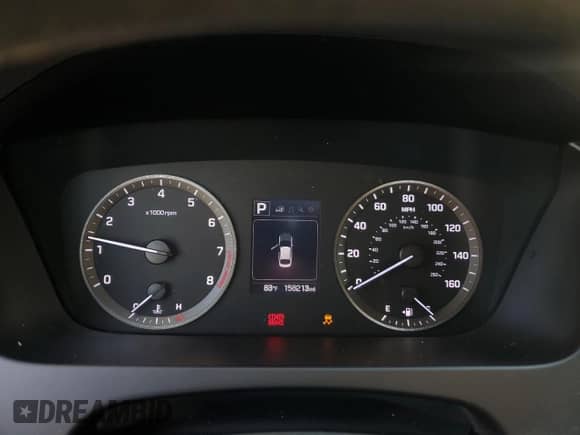 2017 Hyundai Sonata 2.4L with VIN 5NPE24AFXHH458735, listed as a Copart auction lot 89499665 with 158,213 mi miles and Salvage title. Bid and sale history available at DreamBid. Image 9.