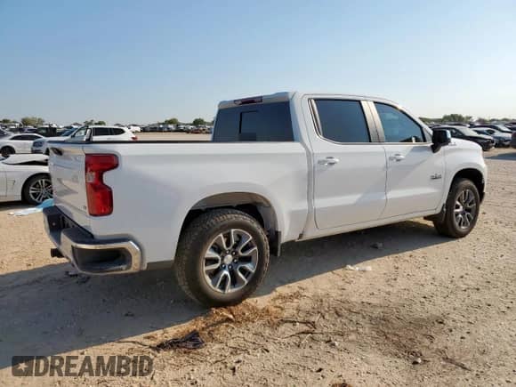 2024 Chevrolet Silverado 1500 LT with VIN 2GCUDDED9R1170562, listed as a Copart auction lot 69700495 with 24,850 mi miles and Salvage title. Bid and sale history available at DreamBid. Image 3.