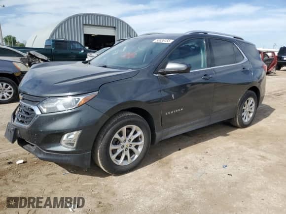 2020 Chevrolet Equinox LT z VIN 3GNAXVEX4LS567139, wystawiony jako Copart lot #55836155 z przebiegiem 84 654 mil mil oraz Szkoda całkowita • Salvage title. Historia ofert i sprzedaży dostępna na DreamBid. Obrazek 1.