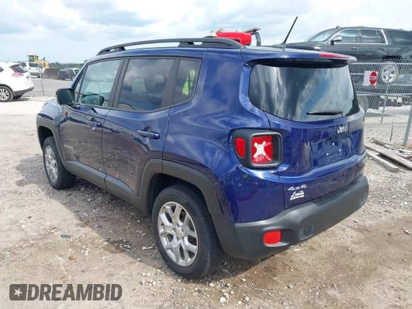 2017 Jeep Renegade Altitude with VIN ZACCJBBB0HPE65291, listed as a IAAI auction lot 43341027 with 107,891 mi miles and . Bid and sale history available at DreamBid. Image 3.