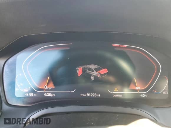 2020 BMW 3 Series 330i xDrive z VIN 3MW5R7J07L8B05435, wystawiony jako Copart lot #85305605 z przebiegiem 91 223 mil mil oraz Szkoda całkowita • Salvage title. Historia ofert i sprzedaży dostępna na DreamBid. Obrazek 9.