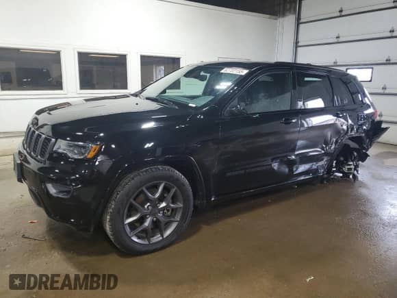 2021 Jeep Grand Cherokee Limited with VIN 1C4RJFBG4MC838909, listed as a Copart auction lot 62732155 with 37,312 mi miles and Salvage title. Bid and sale history available at DreamBid. Image 1.