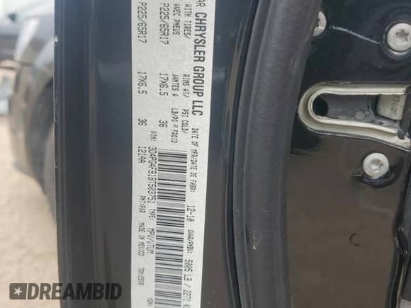 2011 Dodge Journey Express с VIN 3D4PG4FB1BT503751, выставлен на аукционе Copart как лот 86481065 с пробегом 180 525 миль миль и Списание • Salvage title. История ставок и продаж доступна на DreamBid. Изображение 13.