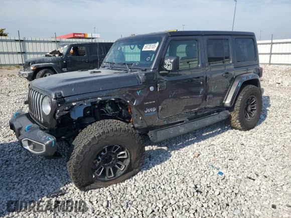 2022 Jeep Wrangler Unlimited Sahara with VIN 1C4JJXP65NW280524, listed as a Copart auction lot 69735105 with Not provided miles and Salvage title. Bid and sale history available at DreamBid. Image 1.