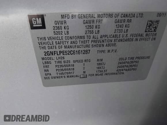 2012 Chevrolet Equinox 2LT z VIN 2GNFLPE52C6161287, wystawiony jako IAAI lot #40557766 z przebiegiem 56 363 mil mil oraz . Historia ofert i sprzedaży dostępna na DreamBid. Obrazek 9.