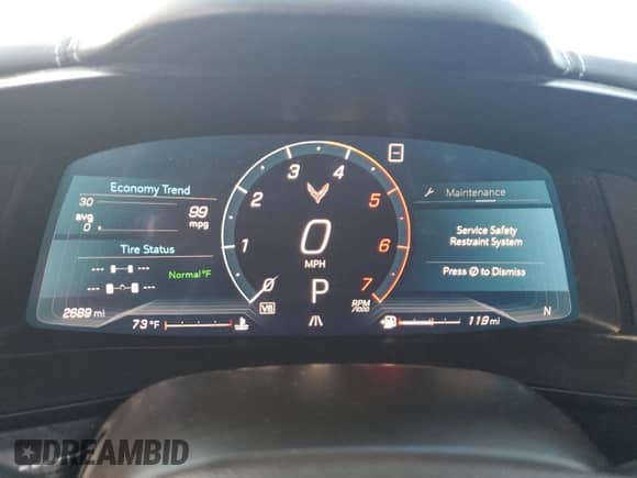 2020 Chevrolet Corvette 2LT с VIN 1G1Y72D41L5102561, выставлен на аукционе Copart как лот 74697964 с пробегом Не указан миль и На запчасти • Non repairable. История ставок и продаж доступна на DreamBid. Изображение 9.