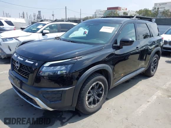 2023 Nissan Pathfinder Rock Creek with VIN 5N1DR3BD6PC258228, listed as a IAAI auction lot 42494821 with 33,928 mi miles and . Bid and sale history available at DreamBid. Image 18.