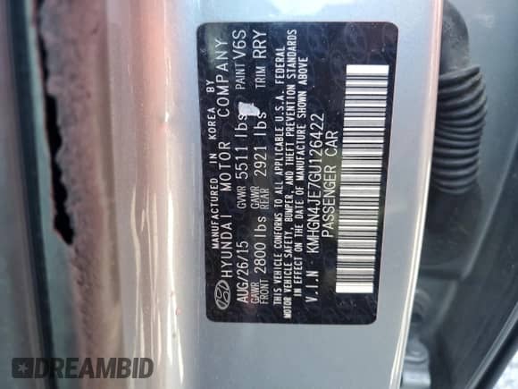 2016 Hyundai Genesis 3.8L с VIN KMHGN4JE7GU126422, выставлен на аукционе Copart как лот 71830185 с пробегом 110 602 миль миль и Списание • Salvage title. История ставок и продаж доступна на DreamBid. Изображение 12.