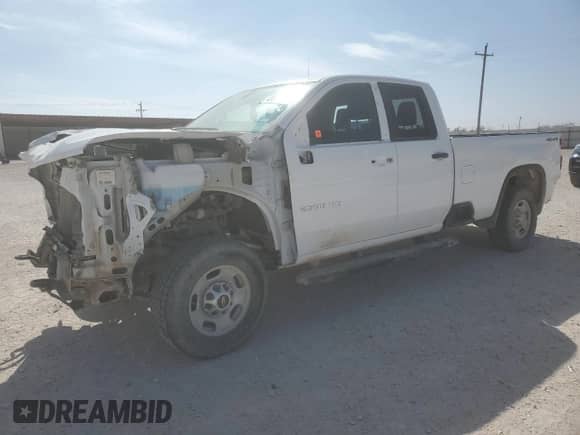 2022 Chevrolet Silverado 2500HD Work Truck with VIN 1GC5YLE7XNF243194, listed as a Copart auction lot 52518155 with 44,689 mi miles and Salvage title. Bid and sale history available at DreamBid. Image 1.