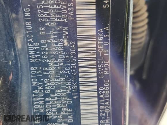 2016 Toyota Camry XLE with VIN 4T1BK1FK7GU573042, listed as a Copart auction lot 86300875 with 213,846 mi miles and Salvage title. Bid and sale history available at DreamBid. Image 13.