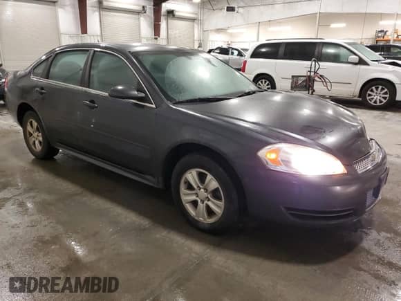 2013 Chevrolet Impala LS with VIN 2G1WA5E34D1198432, listed as a Copart auction lot 82495865 with 145,491 mi miles and Salvage title. Bid and sale history available at DreamBid. Image 4.