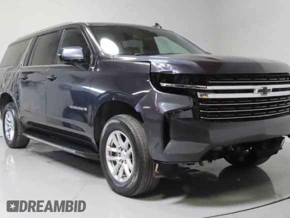 2023 Chevrolet Suburban LT z VIN 1GNSCCKD4PR363674, wystawiony jako Copart lot #65054245 z przebiegiem 59 375 mil mil oraz Czysty tytuł • Clean title. Historia ofert i sprzedaży dostępna na DreamBid. Obrazek 1.