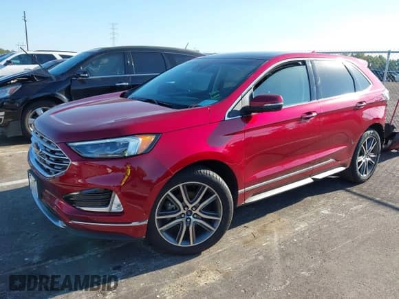 2019 Ford Edge Titanium with VIN 2FMPK3K9XKBB59708, listed as a IAAI auction lot 43415847 with 63,358 mi miles and . Bid and sale history available at DreamBid. Image 17.