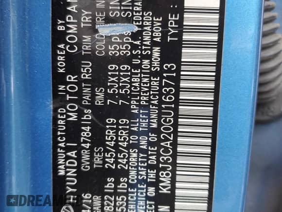 2016 Hyundai Tucson Sport with VIN KM8J3CA20GU163713, listed as a Copart auction lot 82333385 with 102,369 mi miles and Salvage title. Bid and sale history available at DreamBid. Image 13.