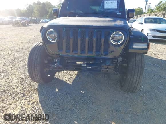 2022 Jeep Wrangler Unlimited Sahara Altitude with VIN 1C4HJXEG6NW238843, listed as a IAAI auction lot 43108547 with 15,051 mi miles and . Bid and sale history available at DreamBid. Image 6.