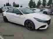 2023 Hyundai Elantra N Line with VIN KMHLR4AF0PU543943, listed as a Copart auction lot 82133675 with 31,653 mi miles and Salvage title. Bid and sale history available at DreamBid. Image 4.