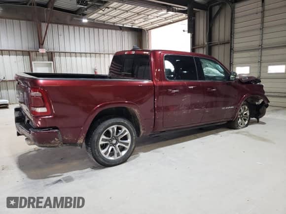 2020 Ram 1500 Longhorn with VIN 1C6SRFKT1LN177924, listed as a Copart auction lot 89320135 with Not provided miles and Salvage title. Bid and sale history available at DreamBid. Image 3.