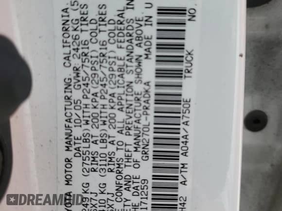 2006 Toyota Tacoma PreRunner z VIN 5TEKU72N66Z171259, wystawiony jako Copart lot #58605575 z przebiegiem 230 206 mil mil oraz Szkoda całkowita • Salvage title. Historia ofert i sprzedaży dostępna na DreamBid. Obrazek 13.