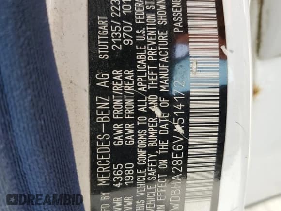 ✅ 1997 Mercedes-Benz C 230/260/280/320 • VIN: WDBHA28E6VA514172 • Лот: 54156745. Опубликован ранее на Copart с пробегом 157 074 миль. Бесплатный доступ к архиву аукционных продаж из США и подробный отчёт об истории автомобиля на DreamBid. Изображение 12.