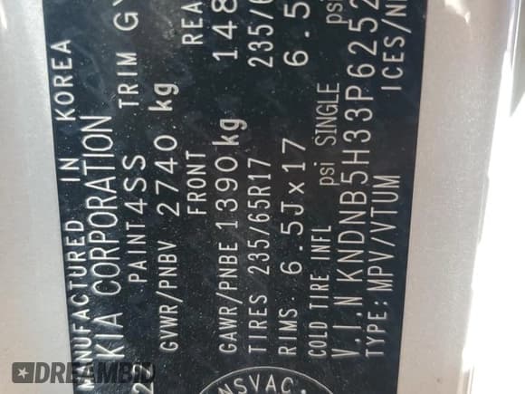 ✅ 2023 Kia Carnival LX • VIN: KNDNB5H33P6252182 • Lot: 65896935. Wystawiony na Copart z przebiegiem 185 196 mil. Bezpłatny archiwum sprzedaży aukcyjnych z USA i szczegółowy raport historii pojazdu na DreamBid. Zdjęcie 13.