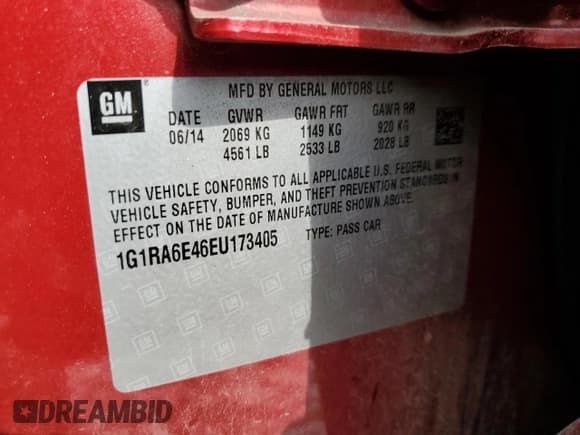 ✅ 2014 Chevrolet Volt • VIN: 1G1RA6E46EU173405 • Lot: 62873854. Wystawiony na Copart z przebiegiem 126 413 mil. Bezpłatny archiwum sprzedaży aukcyjnych z USA i szczegółowy raport historii pojazdu na DreamBid. Zdjęcie 13.