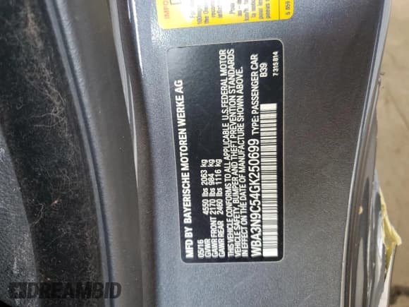 ✅ 2016 BMW 4 Series 428i xDrive • VIN: WBA3N9C54GK250699 • Lot: 87282015. Listed on Copart with 94,742 mi. Free auction sales archive from the USA and detailed vehicle history report at DreamBid. Image 12.