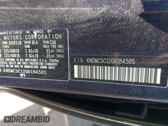 ✅ 2016 Kia Sedona SX • VIN: KNDMC5C12G6184505 • Лот: 43152445. Опубликован ранее на IAAI с пробегом 88 495 миль. Бесплатный доступ к архиву аукционных продаж из США и подробный отчёт об истории автомобиля на DreamBid. Изображение 9.