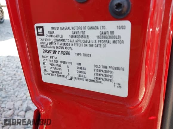 ✅ 2004 Chevrolet Silverado SS • VIN: 2GCEK19N141189997 • Лот: 43363178. Опубликован ранее на IAAI с пробегом 177 553 миль. Бесплатный доступ к архиву аукционных продаж из США и подробный отчёт об истории автомобиля на DreamBid. Изображение 9.