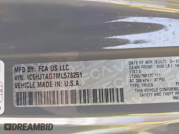 ✅ 2021 Jeep Gladiator Sport S • VIN: 1C6HJTAG7ML578251 • Lot: 42942726. Wystawiony na IAAI z przebiegiem 49 634 mil. Bezpłatny archiwum sprzedaży aukcyjnych z USA i szczegółowy raport historii pojazdu na DreamBid. Zdjęcie 9.