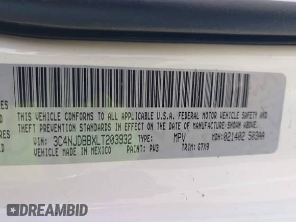 2020 Jeep Compass Latitude с VIN 3C4NJDBBXLT203932, выставлен на аукционе IAAI как лот 41830978 с пробегом 49 421 миль миль и . История ставок и продаж доступна на DreamBid. Изображение 9.