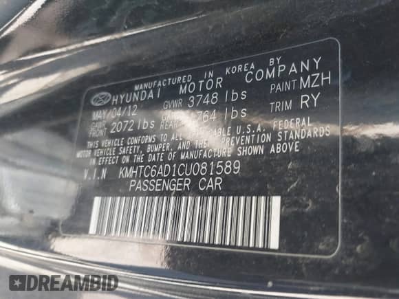 2012 Hyundai Veloster w/Red Int с VIN KMHTC6AD1CU081589, выставлен на аукционе IAAI как лот 43510264 с пробегом 242 031 миль миль и . История ставок и продаж доступна на DreamBid. Изображение 9.