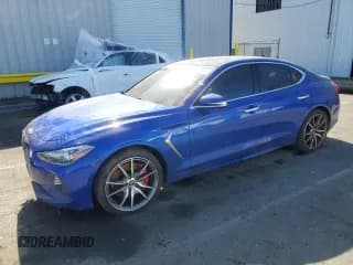 ✅ 2019 Genesis G70 Advanced • VIN: KMTG34LE2KU017061 • Lot: 46346405. Listed on Copart with 95,592 mi. Free auction sales archive from the USA and detailed vehicle history report at DreamBid. Image 1.
