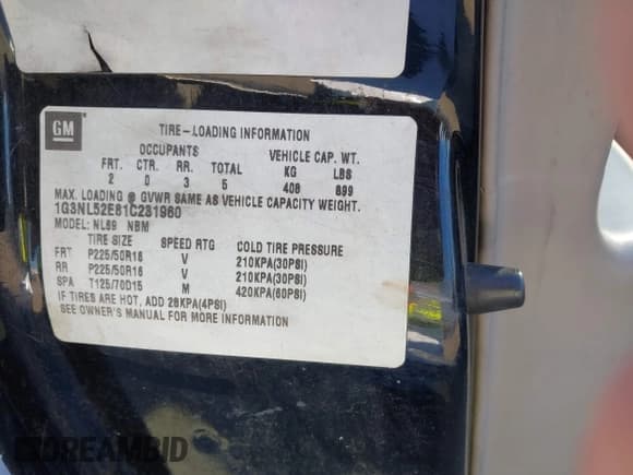 ✅ 2001 Oldsmobile Alero GL2 • VIN: 1G3NL52E81C231960 • Lot: 41634551. Listed on IAAI with 132,907 mi. Free auction sales archive from the USA and detailed vehicle history report at DreamBid. Image 9.