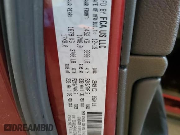 ✅ 2020 Jeep Grand Cherokee Altitude • VIN: 1C4RJEAG4LC246873 • Lot: 92876405. Listed on Copart with 50,615 mi. Free auction sales archive from the USA and detailed vehicle history report at DreamBid. Image 12.