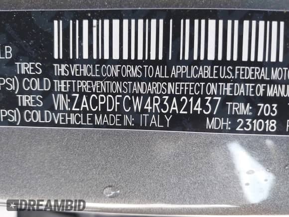 2024 Dodge Hornet R/T z VIN ZACPDFCW4R3A21437, wystawiony jako IAAI lot #41713994 z przebiegiem 1 156 mil mil oraz . Historia ofert i sprzedaży dostępna na DreamBid. Obrazek 9.
